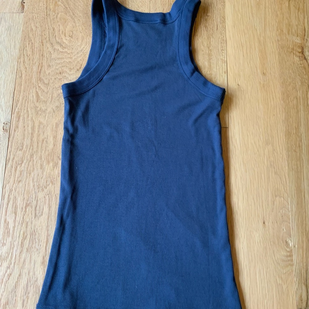 East Standard Rib Fitted Racer Tank Midnight Blue - Picture 5 of 7